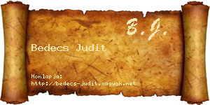 Bedecs Judit névjegykártya